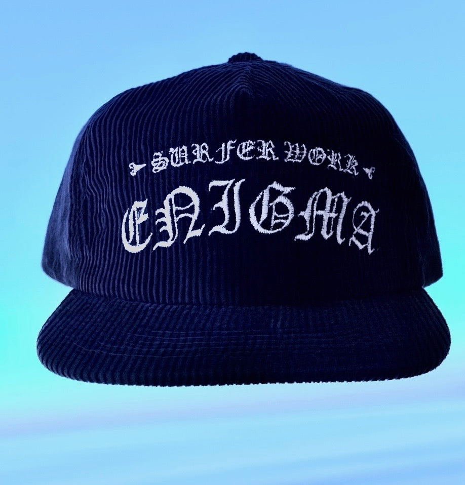 Navy Blue Corduroy StrapBack