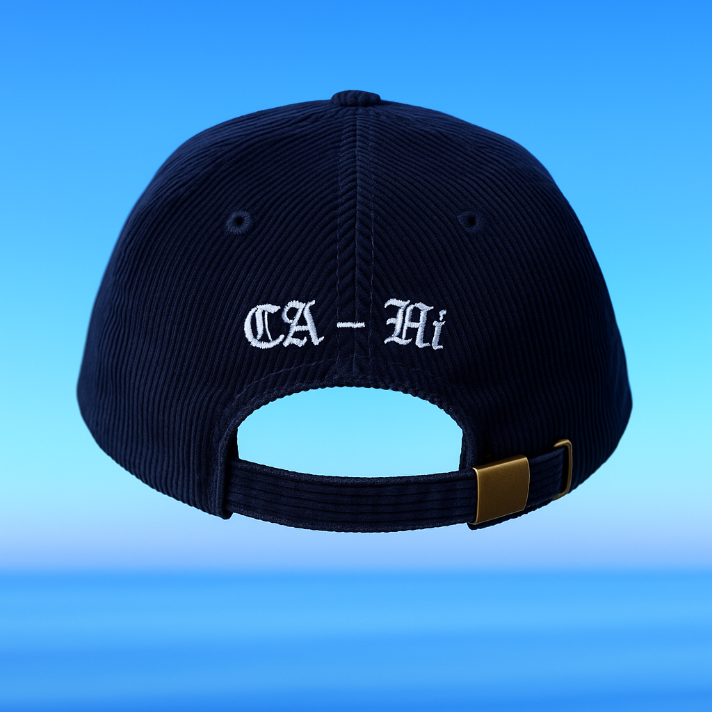 Navy Blue Corduroy StrapBack